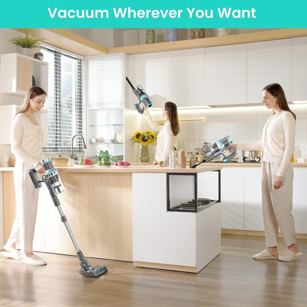 Belife BVC11 Cordless Vacuum Cleaner, Stick Vacuum Cleaners for Home Carpet Hardwood Floor, Wireless Household Vaccum for Pet Hair with Touch Display, 22Kpa Powerful Suction, Up to 40mins Runtime