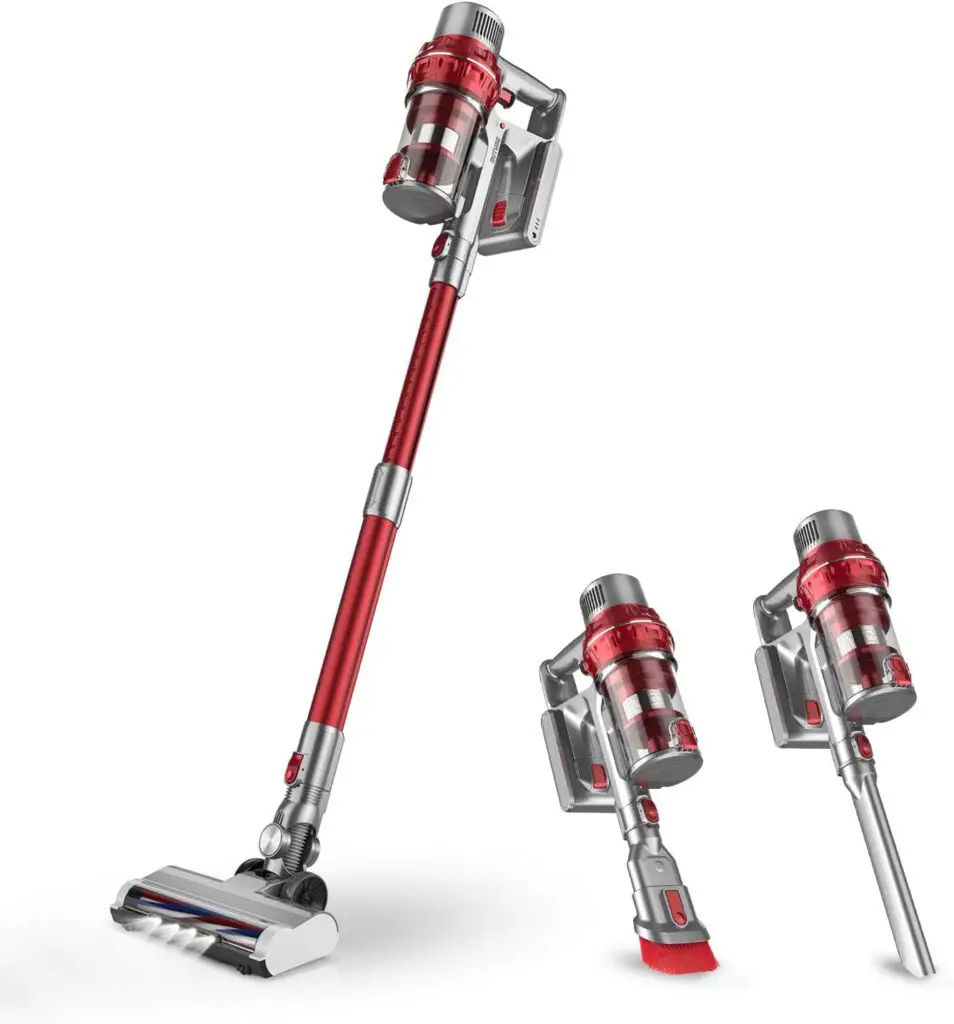 BuTure Cordless Vacuum Cleaner, Powerful Stick Vacuum with 400W, 35min Runtime Lightweight Vacuum Cleaners with Telescopic Tube and Detachable Battery Handheld Vacuum for Carpet/Floor/Pet/Stair