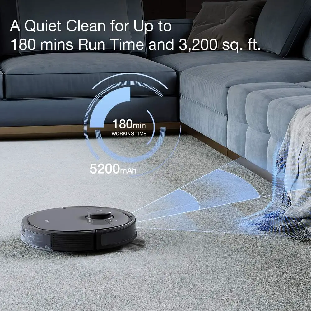 ECOVACS DEEBOT X1 Omni Robot Vacuum and Mop Combo with Self-Emptying, Auto-Wash, Auto-Refill and Auto-Hot Air Drying, 5000Pa Suction, AIVI 3D Obstacle Avoidance, Built-in YIKO Voice Assistant, Black