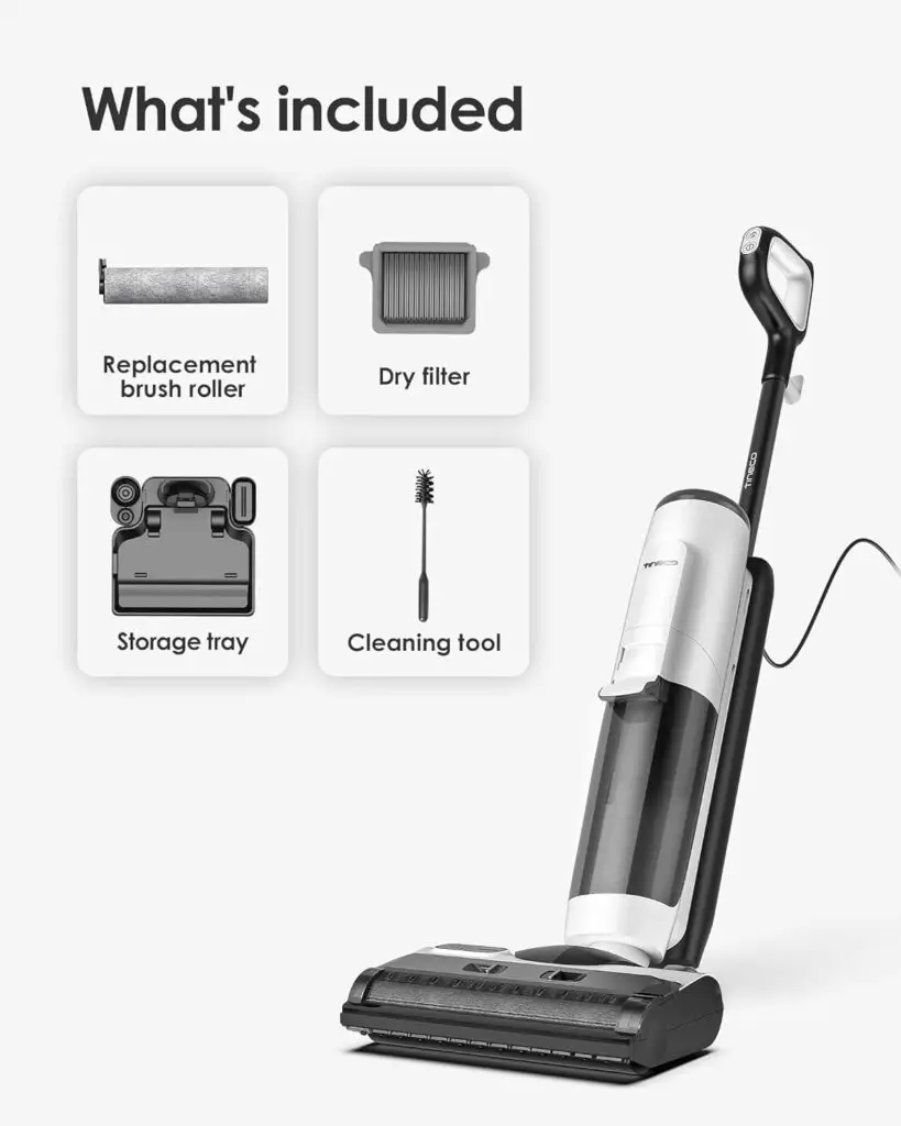 Tineco FLOOR ONE S5 Steam Cleaner Wet Dry Vacuum All-in-one, Hardwood Floor Cleaner Great for Sticky Messes, Smart Steam Mop for Hard Floors with Digital Display and Long Run Time