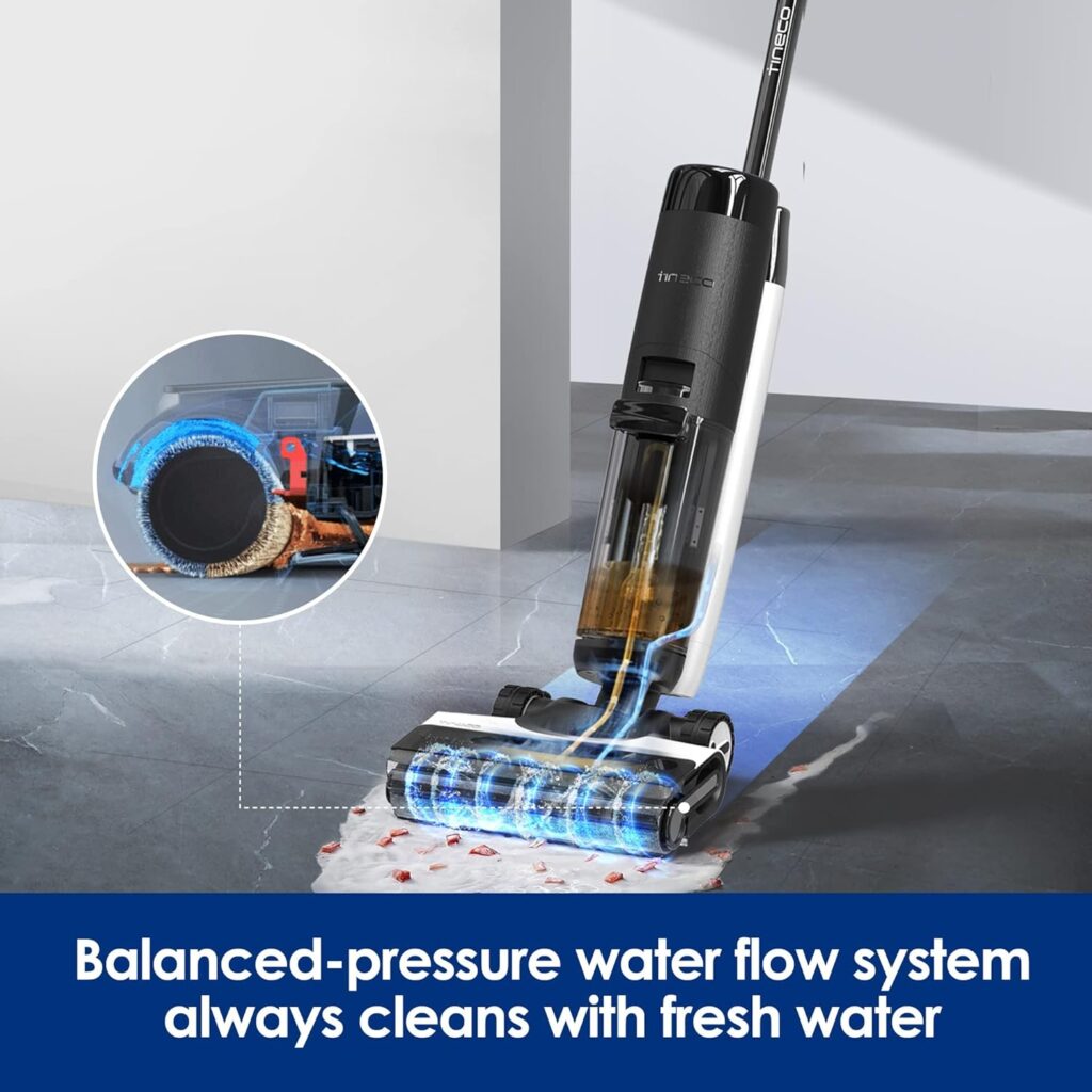Tineco Floor ONE S7 PRO Smart Cordless Floor Cleaner, Wet Dry Vacuum Cleaner  Mop for Hard Floors, LCD Display, Long Run Time, Great for Sticky Messes and Pet Hair, Centrifugal Drying Process