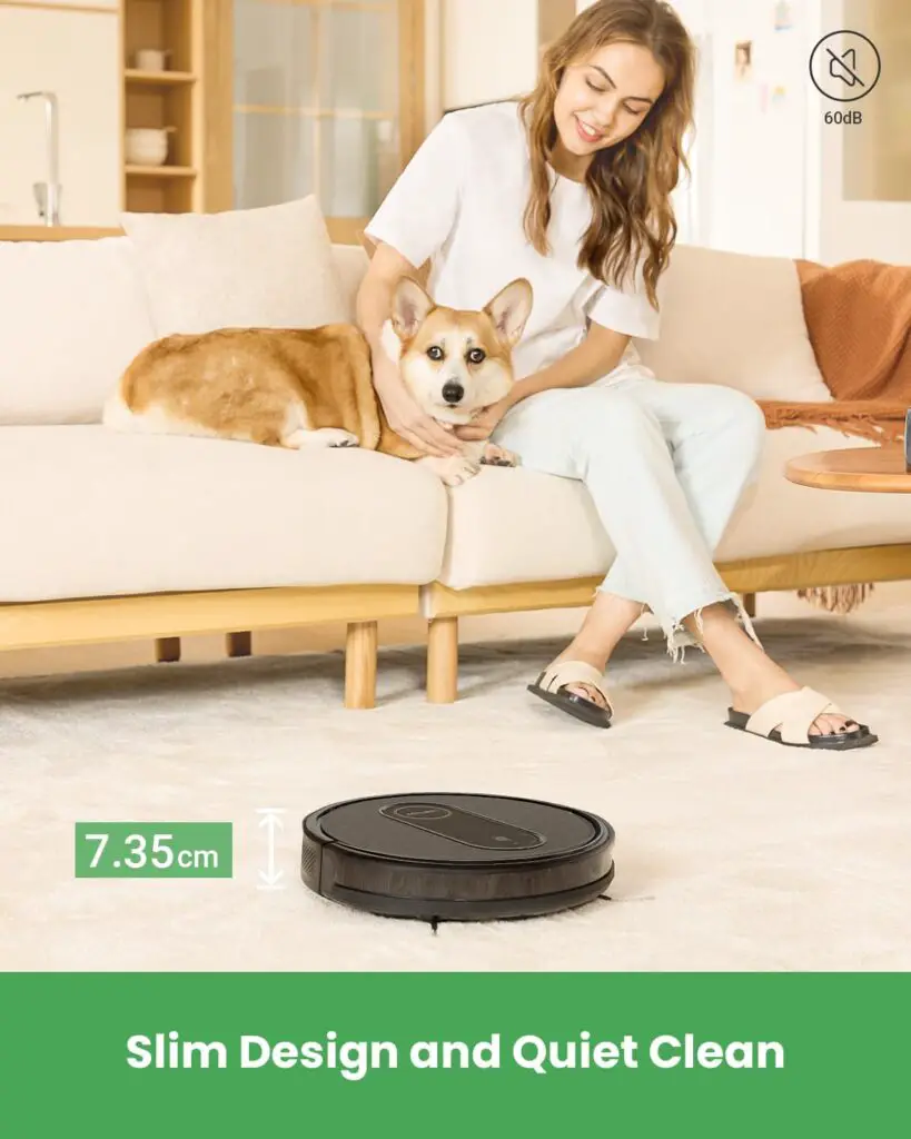Vactidy T7 Robot Vacuum and Mop Combo, WiFi/App/Alexa/Siri, Robotic Vacuum Cleaner with Schedule, 2 in 1 Mopping Robot Vacuum with Watertank and Dustbin, Ideal for Hard Floor, Pet Hair, Carpet