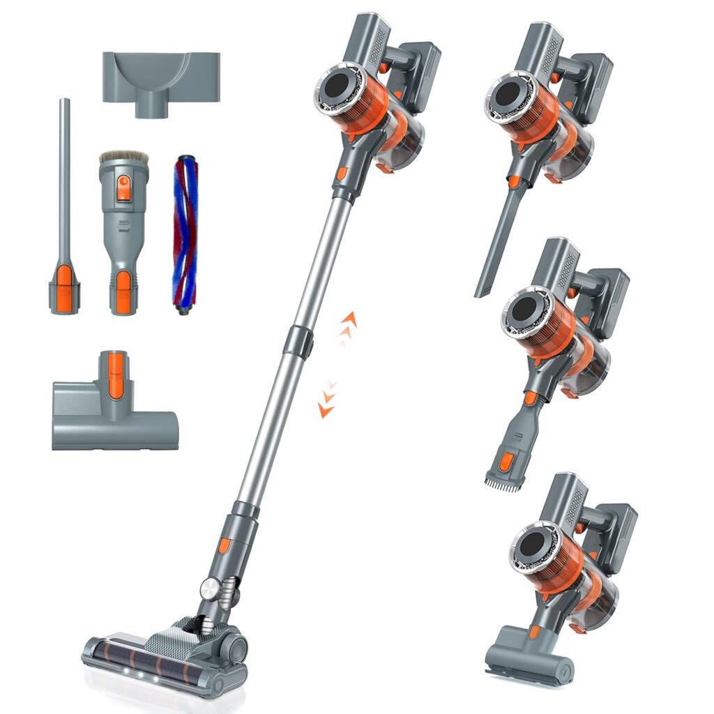 YESMAE HC-22Z Stick Vacuum, Orange